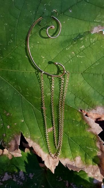crochet d'oreille avec chanettes Le cercle de la vie