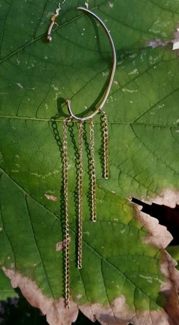 crochet d'oreille avec chanettes Pluie d't